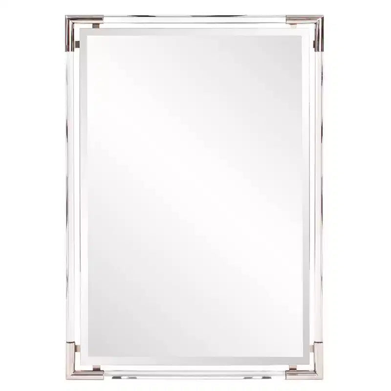 Howard Elliott 38.5"x26.5" Elsie and Acrylic Rectangular Decorative Wall Mirror Silver