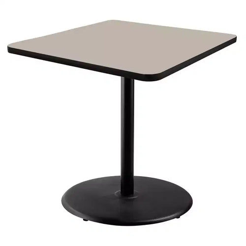 Tavolo da Pranzo Quadrato 36" – Struttura Nera / Piano Grigio Nebuloso