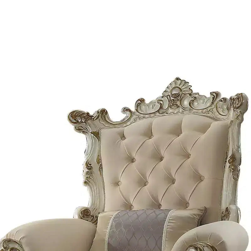 Poltrona d'accento da 96,5 cm con rivestimento in tessuto – Finitura perla antica