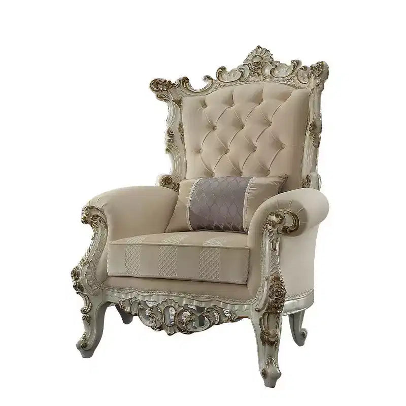 Poltrona d'accento da 96,5 cm con rivestimento in tessuto – Finitura perla antica