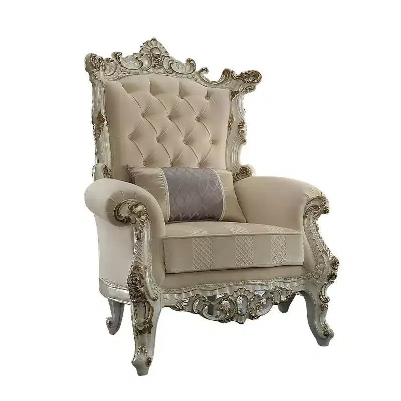 Poltrona d'accento da 96,5 cm con rivestimento in tessuto – Finitura perla antica