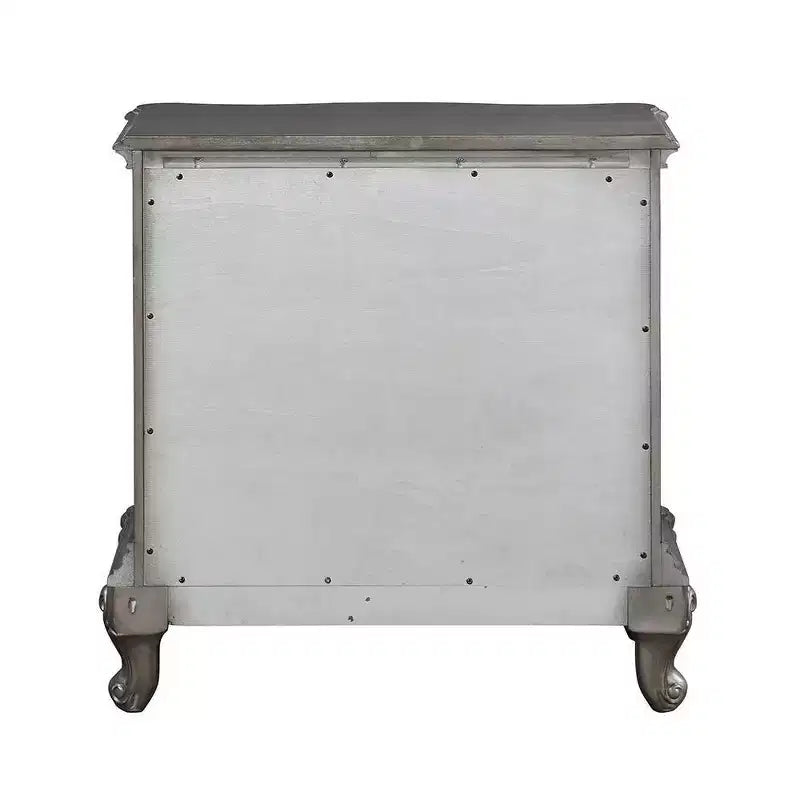Comodino antico in platino con cassetti