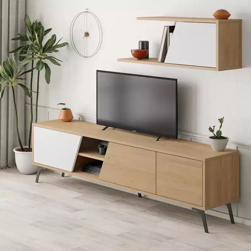 Mobile TV per TV fino a 70" - Rovere Chiaro