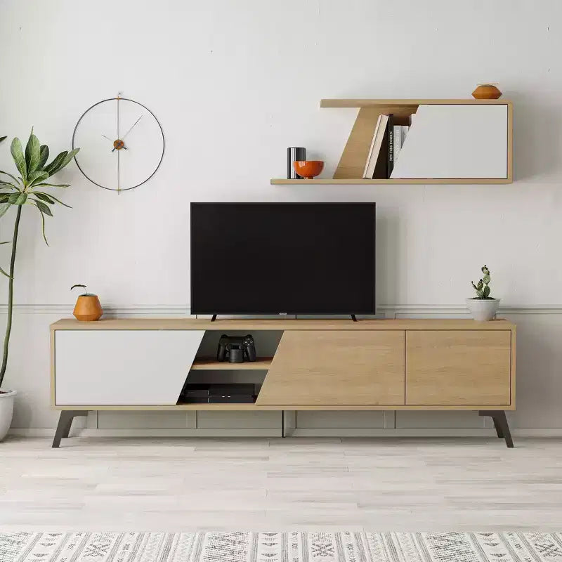 Mobile TV per TV fino a 70" - Rovere Chiaro