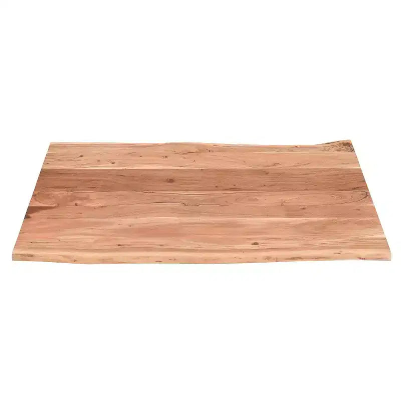 Tavolino da caffè rettangolare in legno di acacia da 45" con bordo vivo e base in metallo nero
