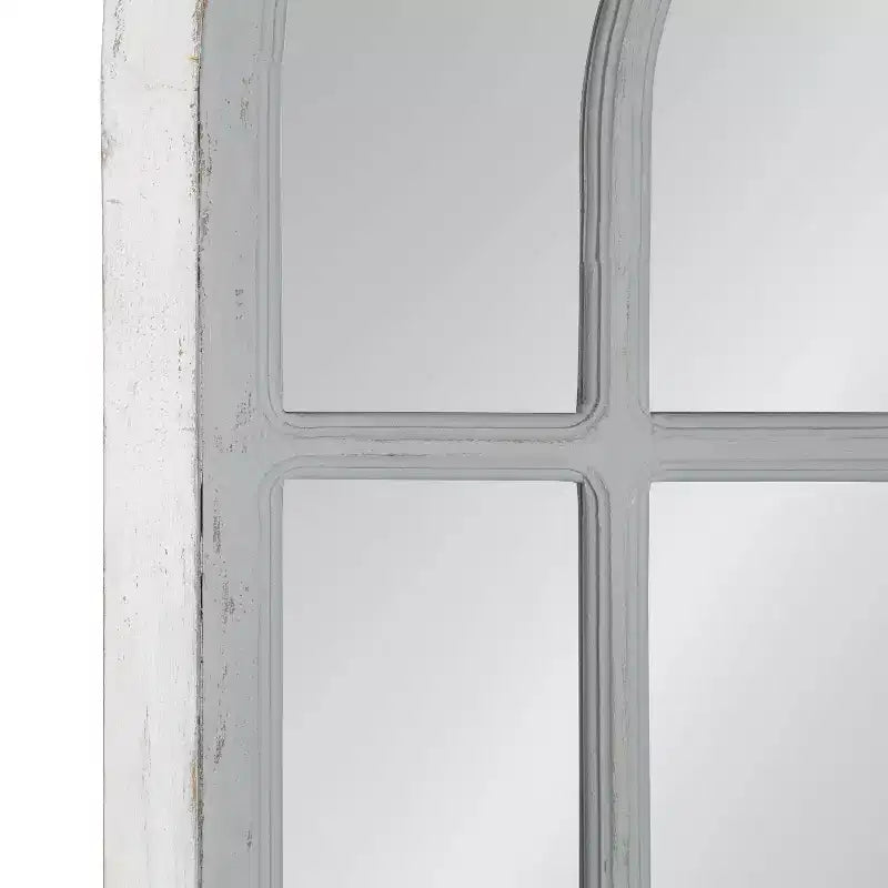 Specchio da parete ad arco 22 x 38 con cornice in legno