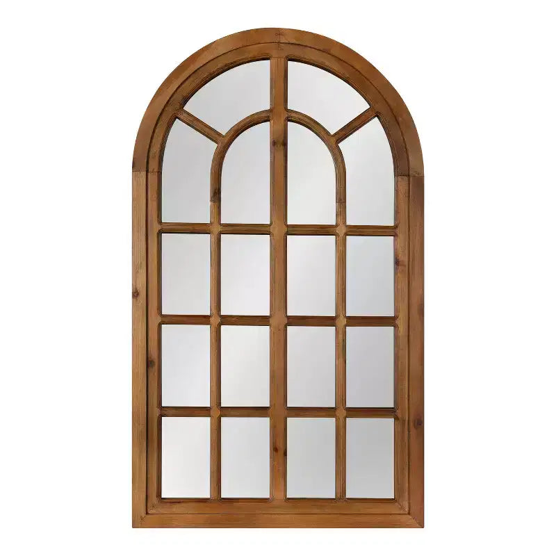 Specchio da parete ad arco 22 x 38 con cornice in legno