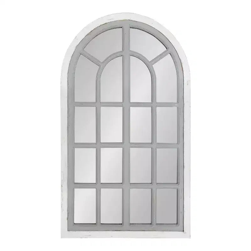 Specchio da parete ad arco 22 x 38 con cornice in legno