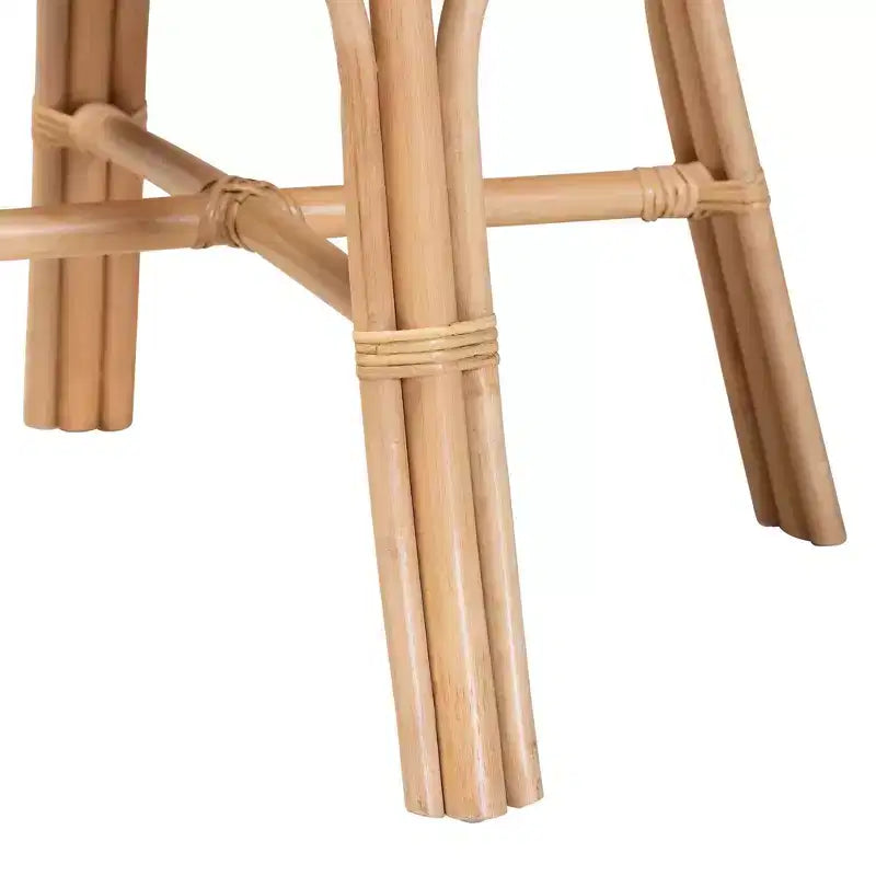 Sedia da pranzo bohémien in rattan