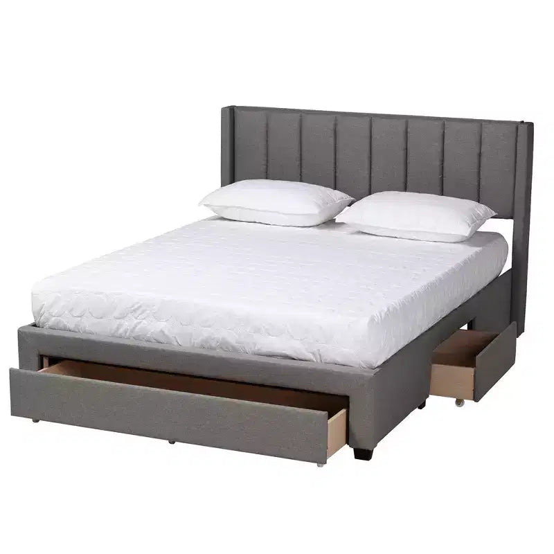 Letto con piattaforma contenitore Coronado Mid-Century con 3 cassetti