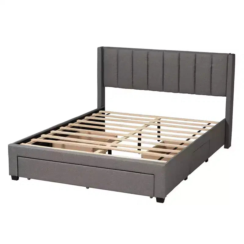 Letto con piattaforma contenitore Coronado Mid-Century con 3 cassetti
