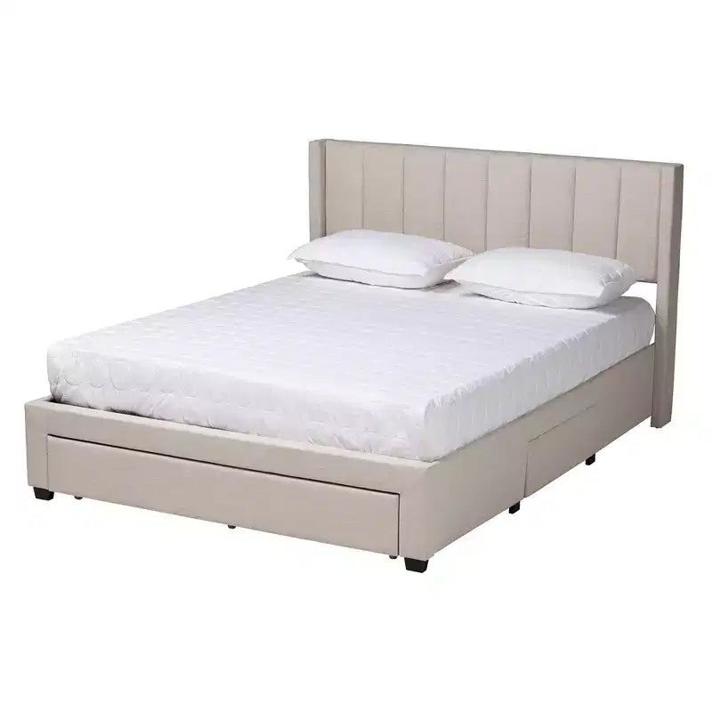 Coronado Mid-Century Storage Platform Bed with 3 Drawers