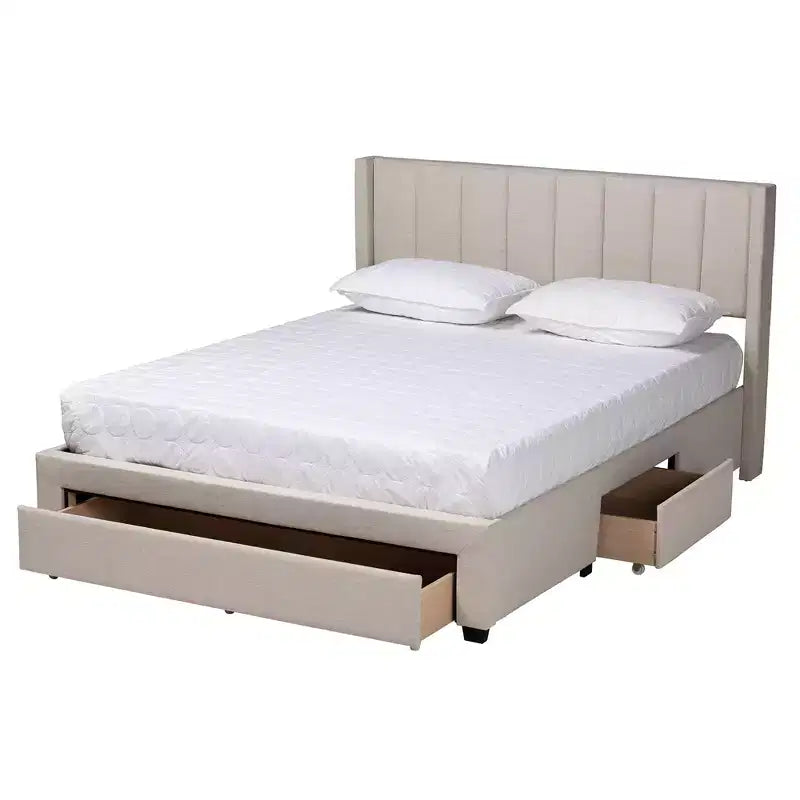 Coronado Mid-Century Storage Platform Bed with 3 Drawers