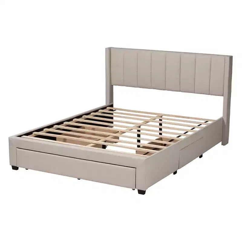 Letto con piattaforma contenitore Coronado Mid-Century con 3 cassetti