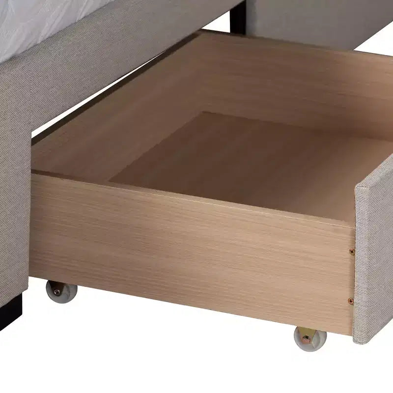 Letto con piattaforma contenitore Coronado Mid-Century con 3 cassetti