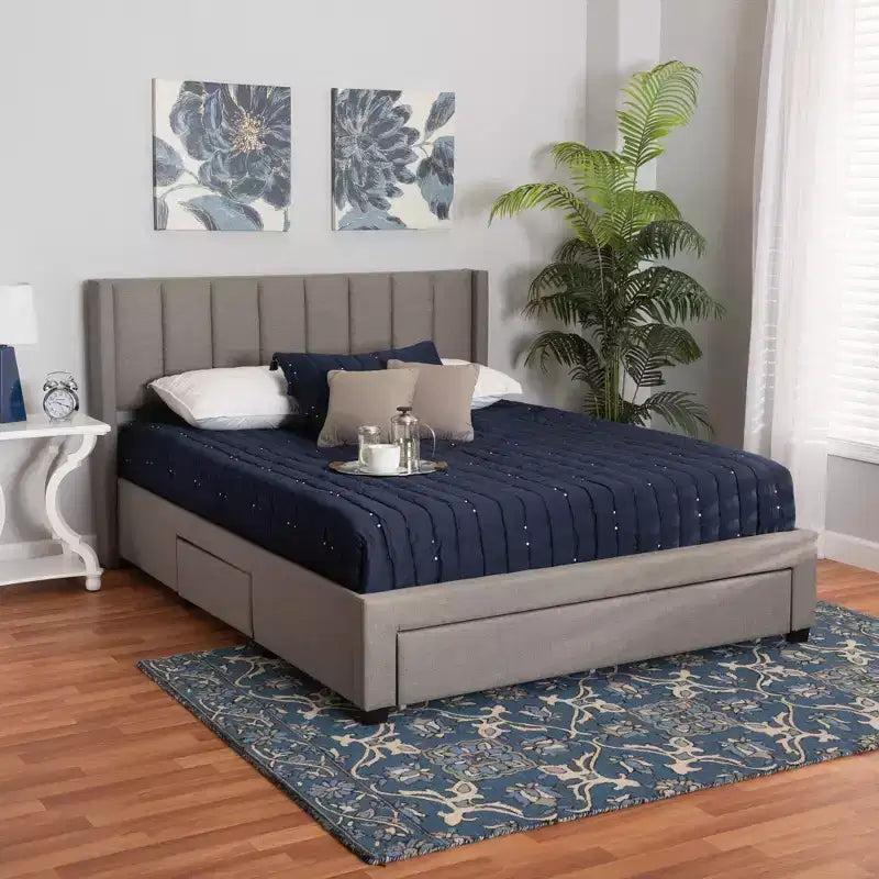 Coronado Mid-Century Storage Platform Bed with 3 Drawers