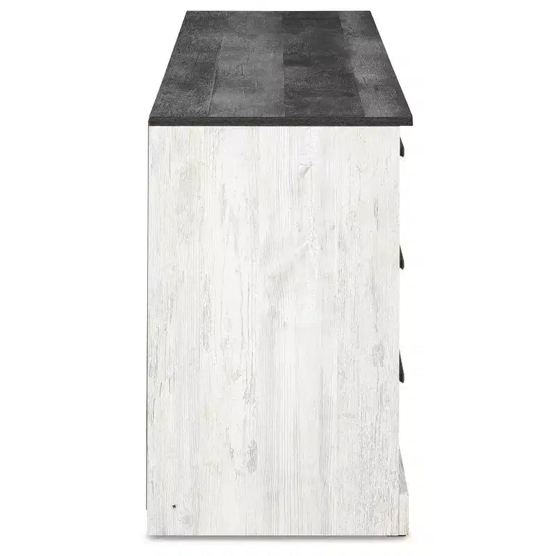 Cassettiera a 6 cassetti, bianco lavato/grigio antracite