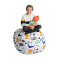 Creative QT Stuff n Sit XL 38 Bean Bag Storage Cover for Stuffed Toys, Great as Bedroom Organizer or Chair, Dinosaur