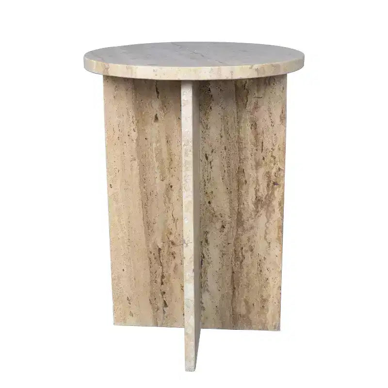 Tavolino da salotto a X in marmo naturale da 45,08 cm