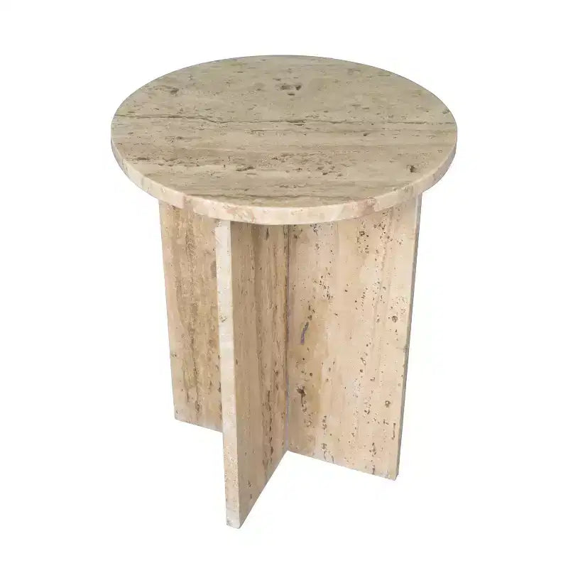 Tavolino da salotto a X in marmo naturale da 45,08 cm