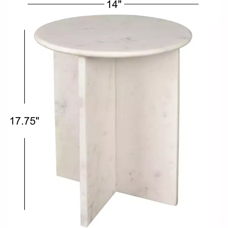 Tavolino da salotto a X in marmo naturale da 45,08 cm