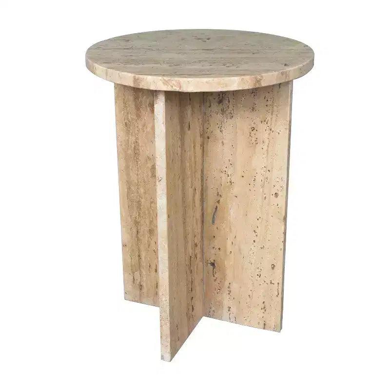 Tavolino da salotto a X in marmo naturale da 45,08 cm