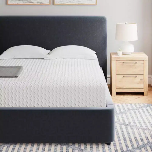 Signature Design by Ashley 12 Inch Chime Medium Firm Charcoal Gel & Green Tea Infused Memory Foam Mattress for Pressure Relief