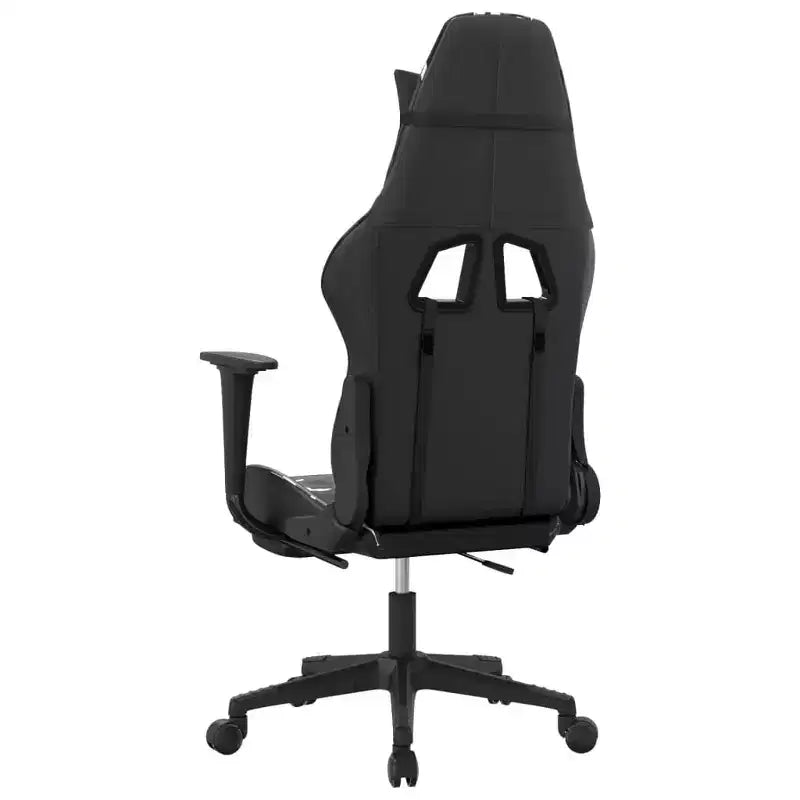 Sedia da gaming regolabile con poggiapiedi - Nera e mimetica, Ecopelle, Girevole a 360°
