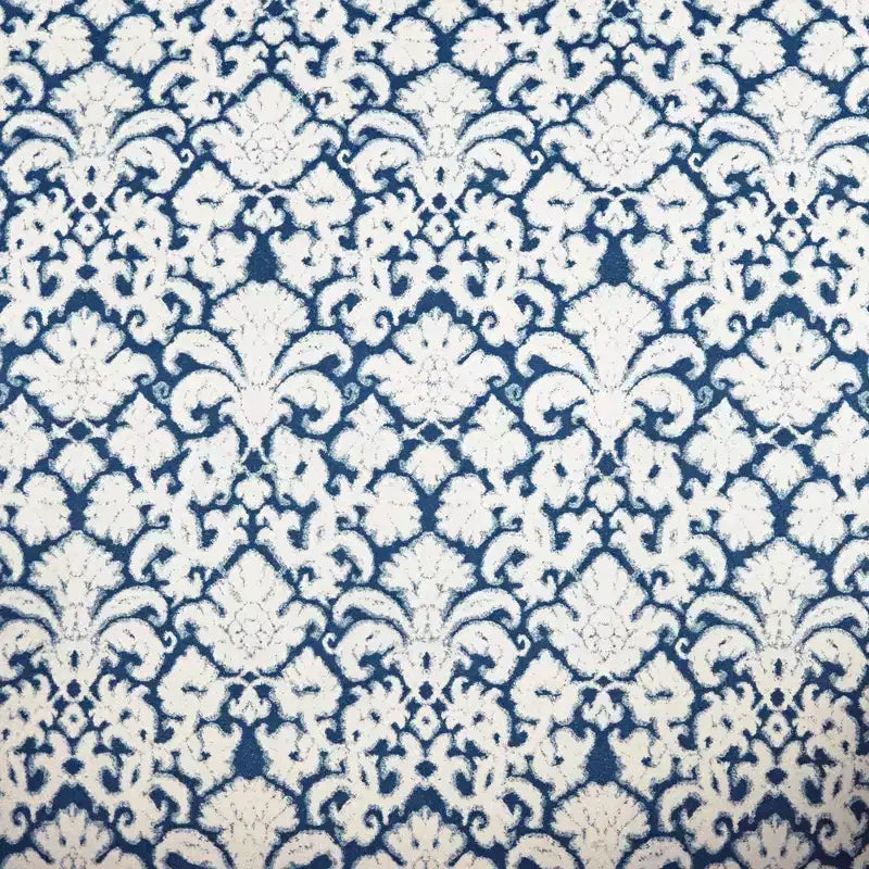 Poltrona in tessuto blu e bianco Nottingham