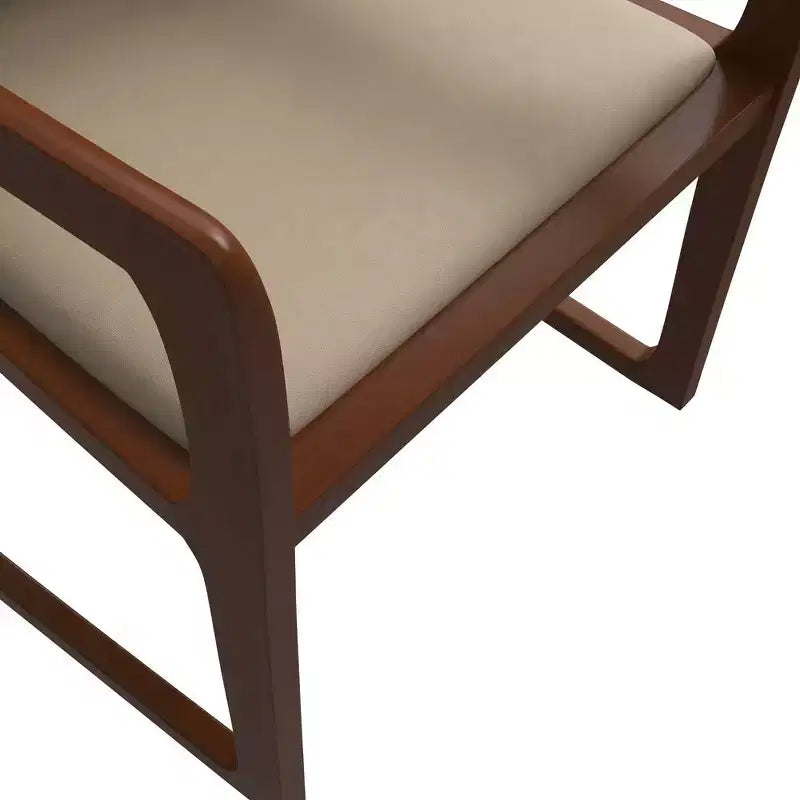 Sedia da pranzo moderna con struttura in legno massello e rivestimento in pelle