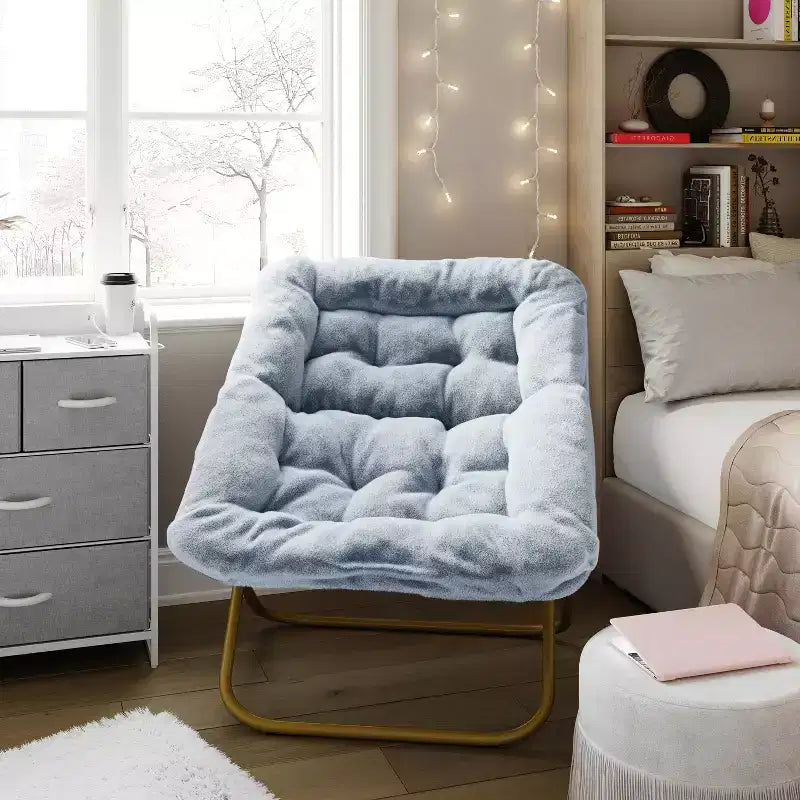 Sedia a disco pieghevole oversize per dormitorio e camera da letto