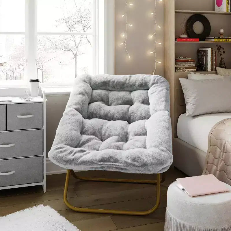 Sedia a disco pieghevole oversize per dormitorio e camera da letto