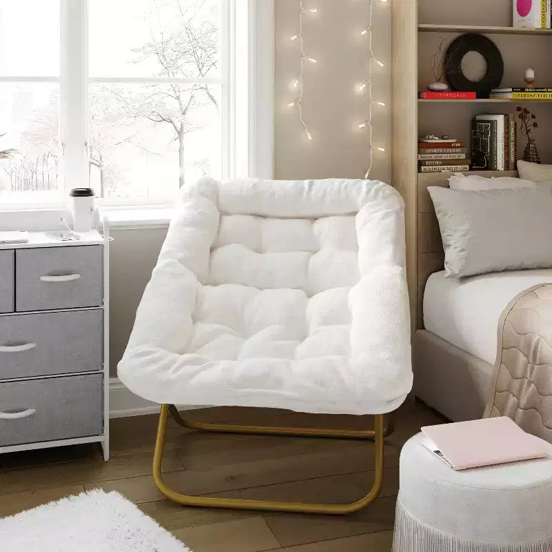 Sedia a disco pieghevole oversize per dormitorio e camera da letto