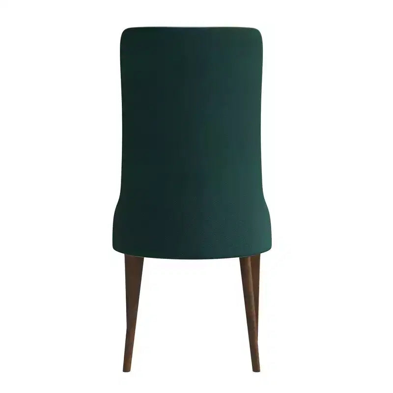 Sedia da pranzo imbottita con schienale alto e gambe in legno di frassino
