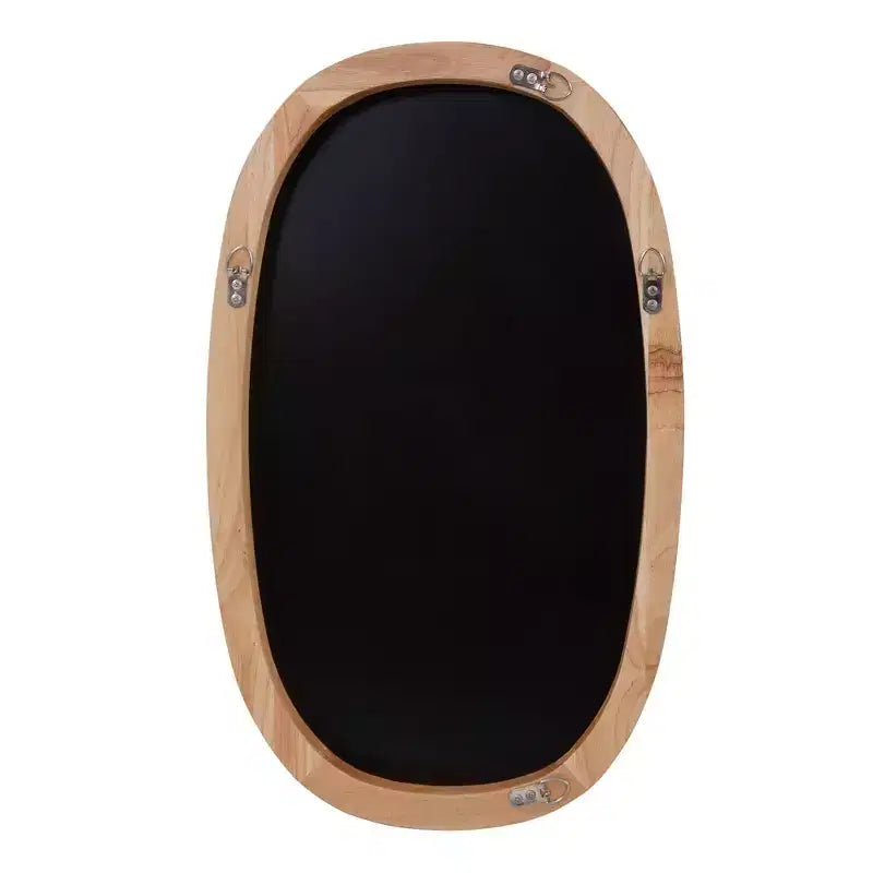 Specchio da parete smussato con cornice in legno lucido