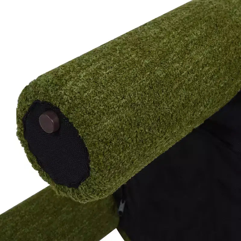Pouf rotondo completamente rivestito da 20,5"