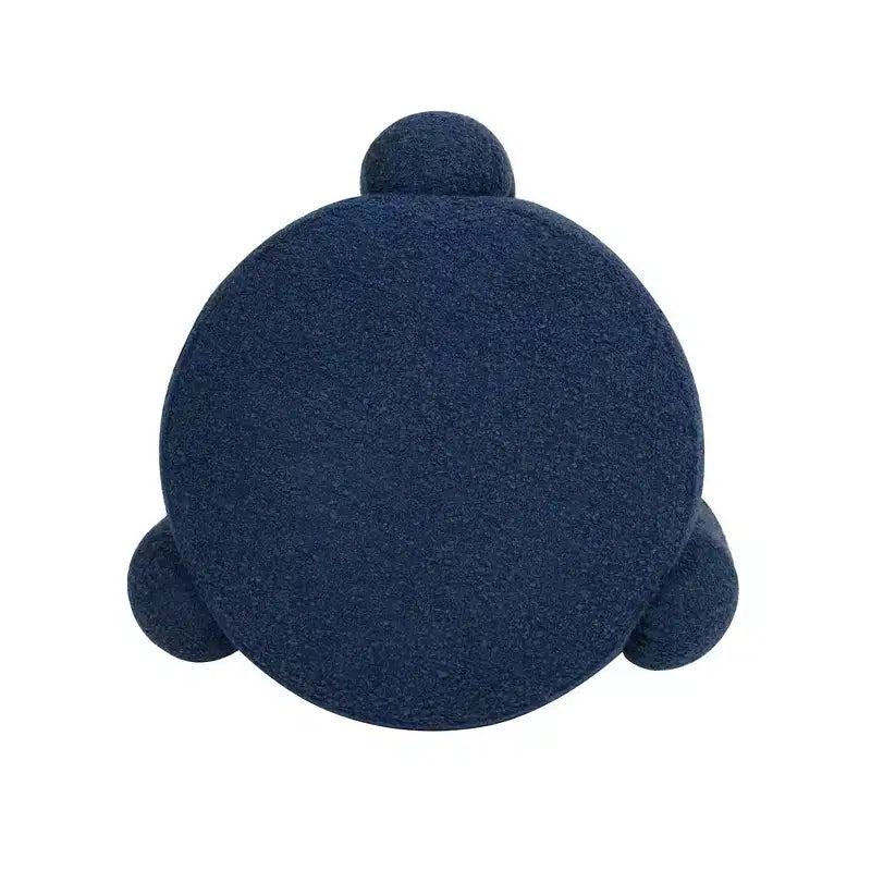 Pouf rotondo completamente rivestito da 20,5"