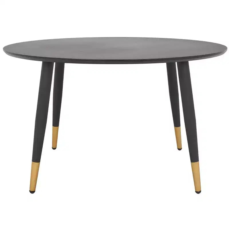Beck Round Coffee Table - Black/Gold - Safavieh
