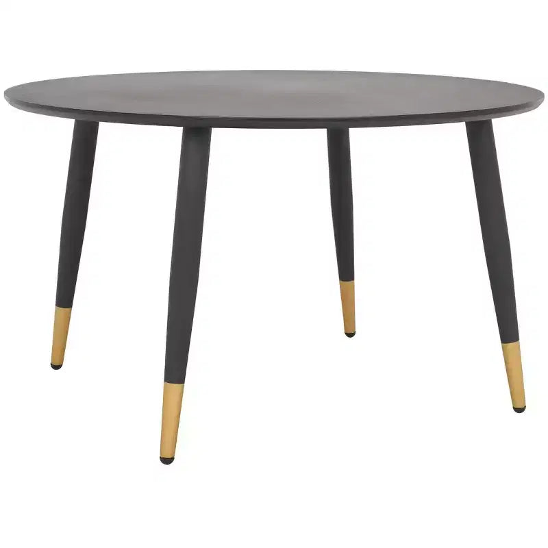 Tavolino da Caffè Rotondo - Nero/Oro