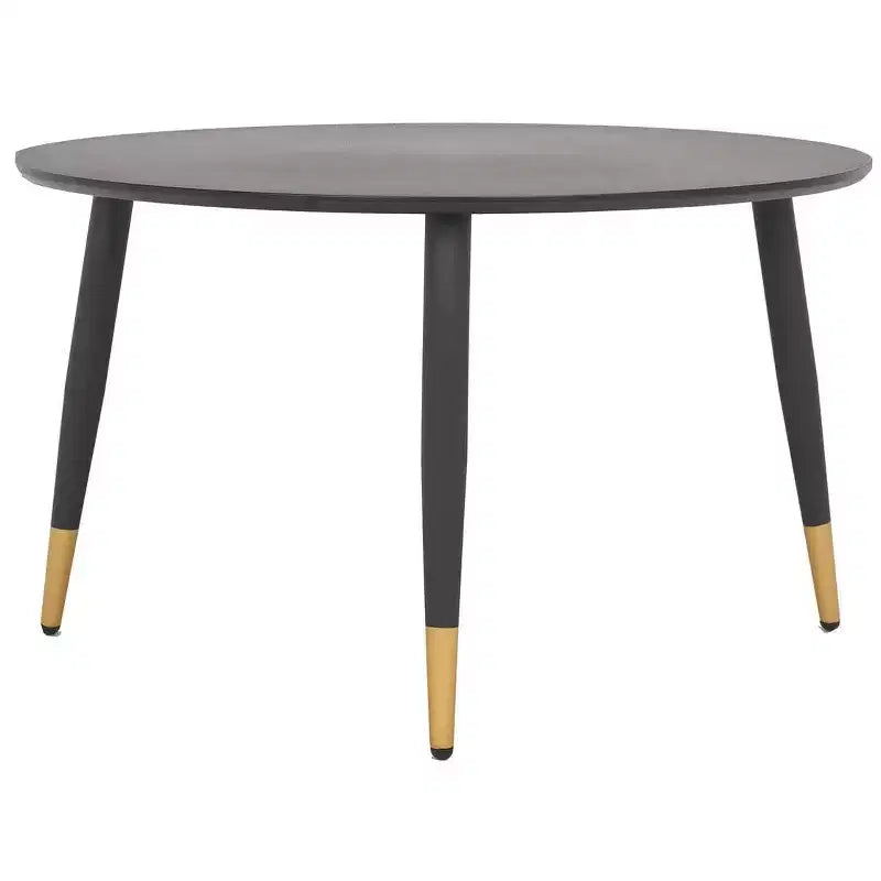 Tavolino da Caffè Rotondo - Nero/Oro