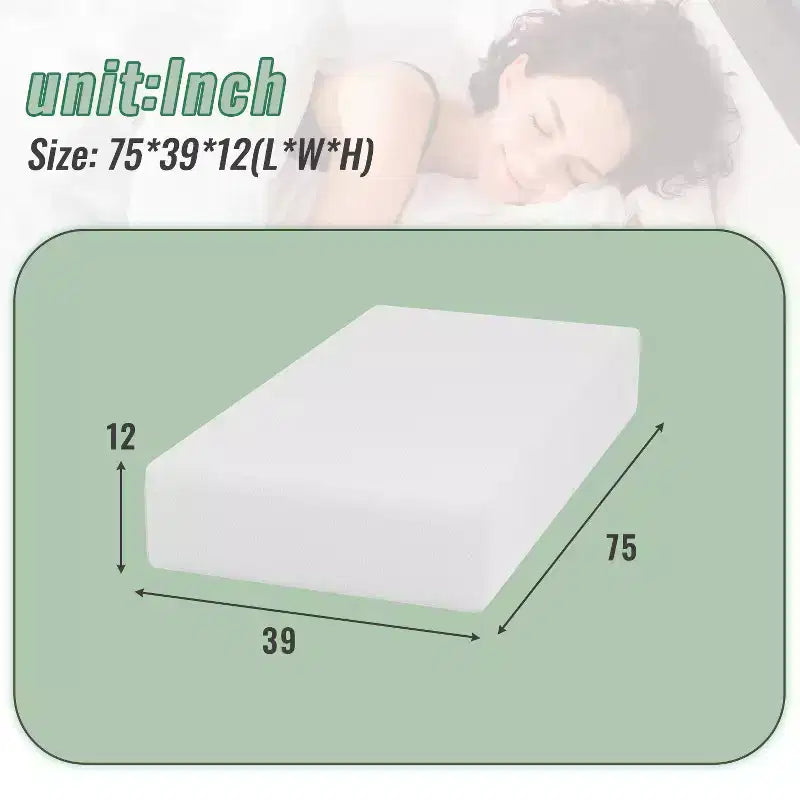 Materasso in Memory Foam Gel da 30 cm – Media Durezza, Rivestimento Sfoderabile