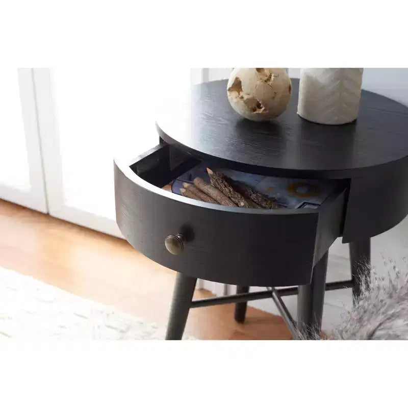 Comodino a 1 cassetto con gambe oblique